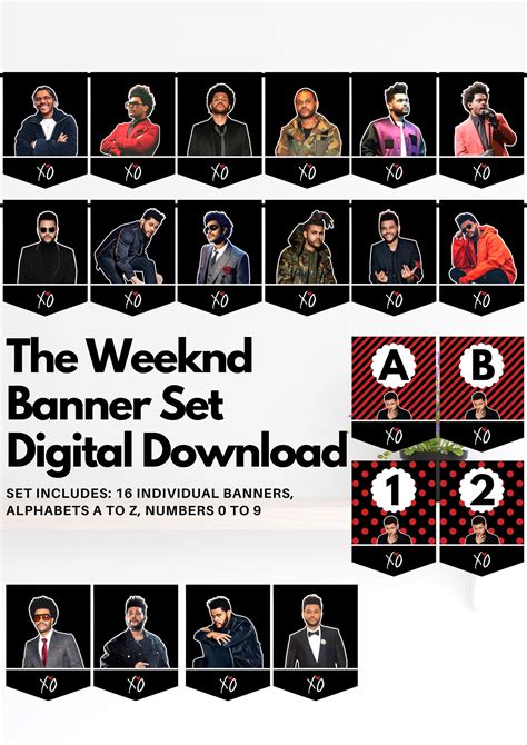 The Weeknd Banner Flag Digital Download The Weeknd Party Etsy