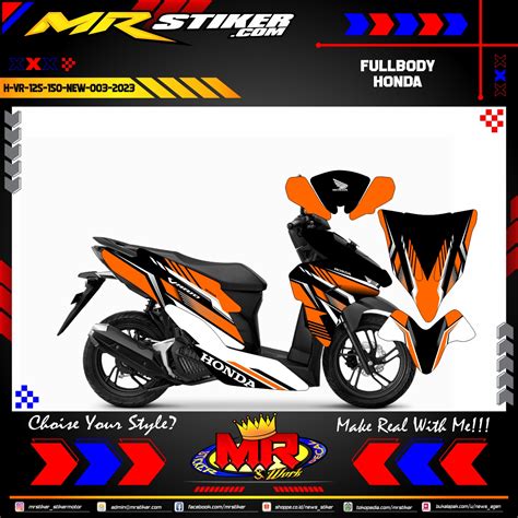 Stiker Motor Decal Honda Supra Gtr Tech Gradation Colorful