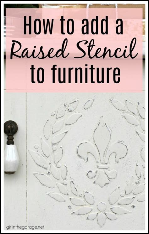 How To Add A Raised Stencil To Furniture Stenciled Furniture Diy