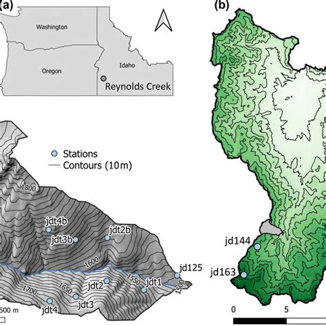 Maps Of The Location Of A The Reynolds Creek Experimental Watershed