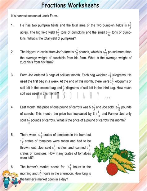 Free 5th Grade Math Fraction Word Problems Worksheet Download Free 5th Grade Math Fraction Word