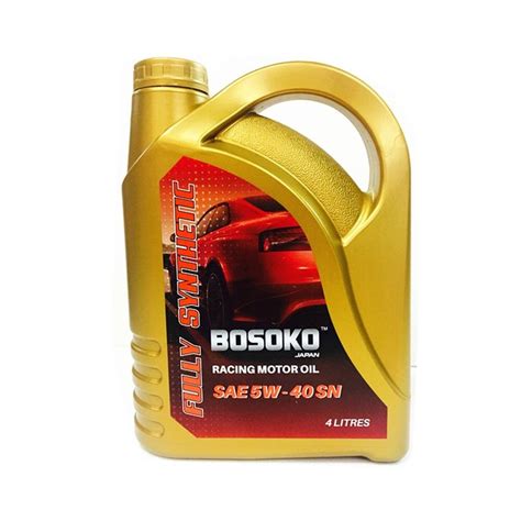 Bosoko Racing Motor Oil SAE 5W 40SN Fully Synthetic Engine Oil 4L