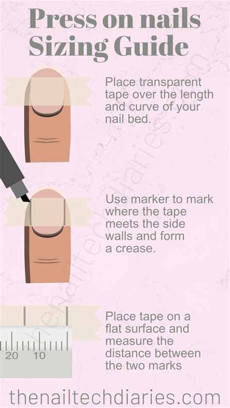 Press On Nail Sizing Guide Press On Nails Glue On Nails Business Nails