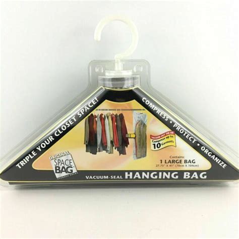 Original Space Bag Storing Packs Vacuum Seal Hanging Bags Compress 10 Garments Ebay