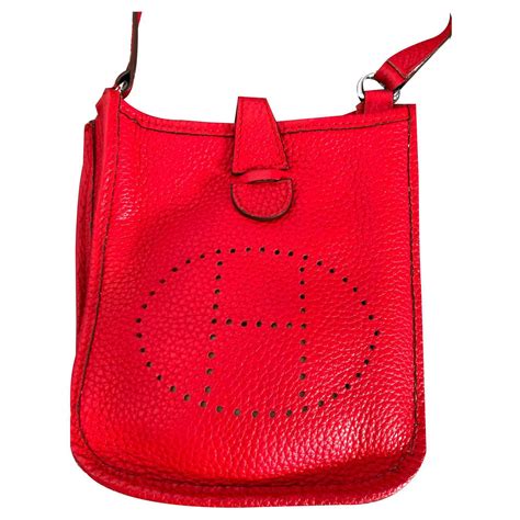 Hermès EVELYNE TPM Red Leather ref 125404 Joli Closet