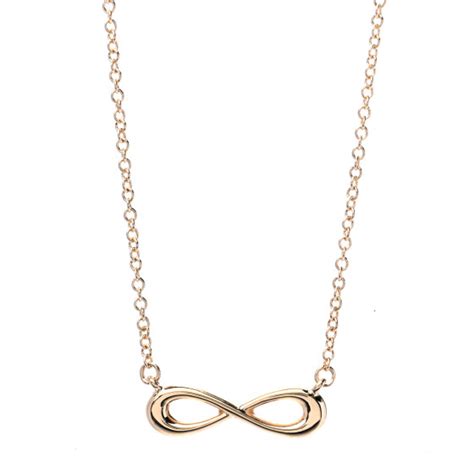 TIFFANY 18K Yellow Gold Infinity Pendant Necklace 757846 FASHIONPHILE