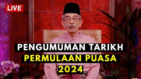 Tarikh Puasa Ramadan 2024 Pengumuman Puasa Ramadhan 1445h Youtube