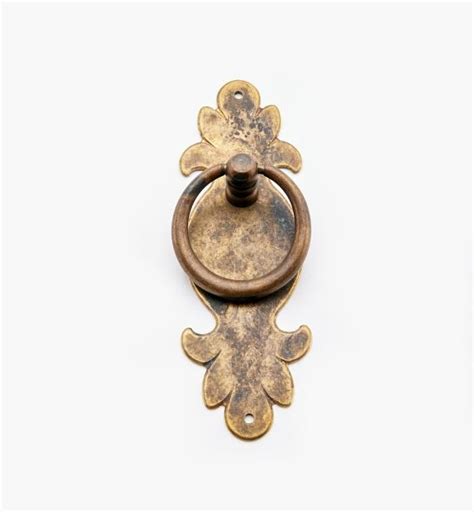 Solid Brass Plate Ring Pull With Escutcheon Lee Valley Tools