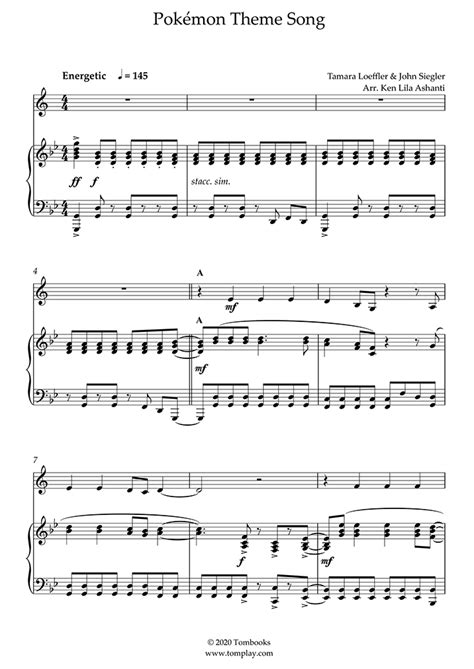 Pokemon Theme Easy Level John Siegler And Tamara Loeffler