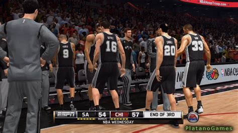 NBA Live 14 PS4 San Antonio Spurs Vs Chicago Bulls Halftime