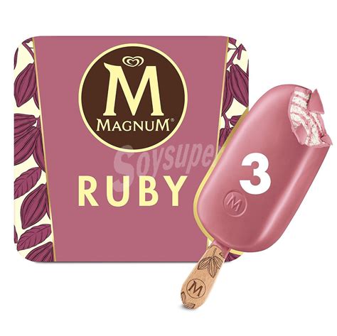 Magnum Frigo Ruby Cremoso Helado De Chocolate Blanco Con Cobertura De