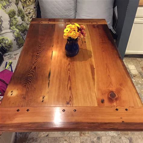 Buy Handmade Old Growth Yellow Pine Farm Table With Beeswax Finish