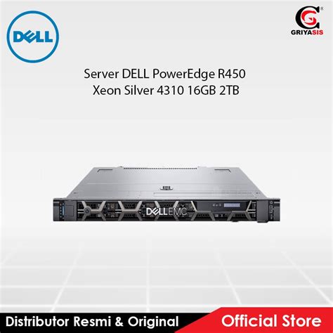 Jual Server DELL PowerEdge R450 Xeon Silver 4310 12 Core RAM 16GB HDD