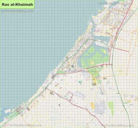 Ras al-Khaimah city map - Ontheworldmap.com