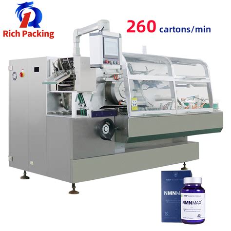 High Speed Full Automatic Bottle Vial Box Carton Packing Cartoning