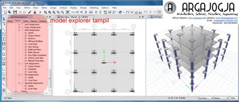 Cara Menampilkan Model Explorer Pada Etabs 2015 Argajogjas Blog