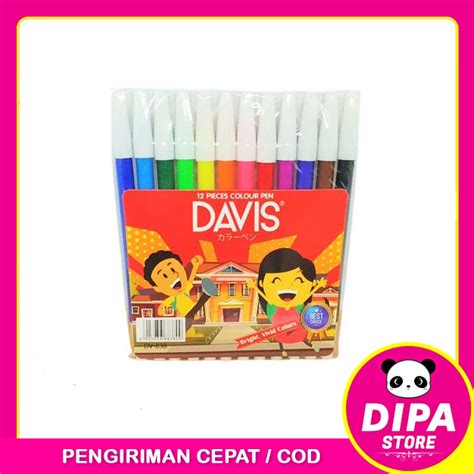 Jual Spidol Davis 12 Warna Set Spidol 12 Warna Spidol Mewarnai