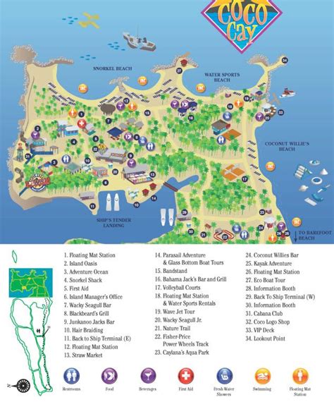 Royal Caribbean Coco Cay Map