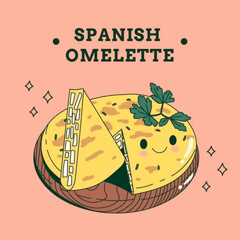 Ilustración De Tortilla Española Dibujada A Mano Vector Gratis