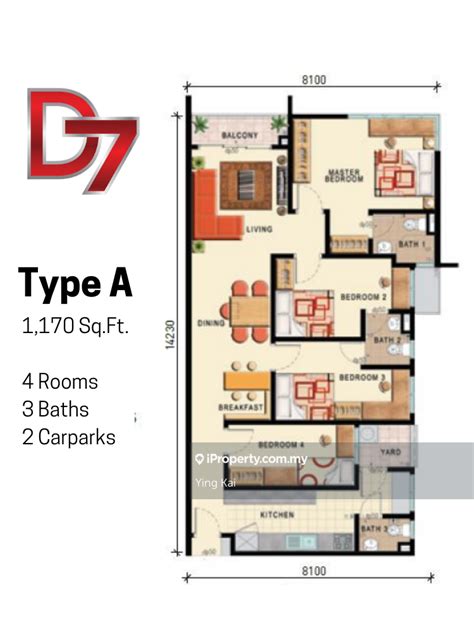 D7 D Seven Lagoon Perdana Corner Lot Condominium 4 Bedrooms For Sale