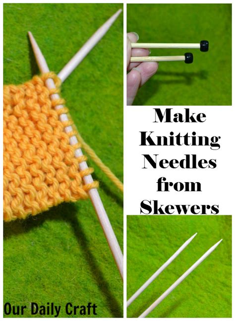 Make Knitting Needles Out Of Skewers