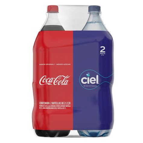 Coca Cola Original Y Ciel Mineralizada Refresco Pack L