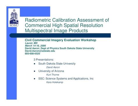 PDF Radiometric Calibration Assessment Of Commercial High