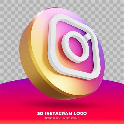 Premium Psd Instagram Logo Isolated In 3d Rendering Instagram Logo