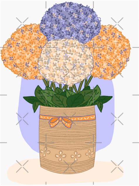 Hydrangeas Sticker For Sale By Atumnflowers Redbubble