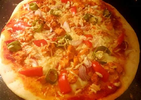 Homemade Chicken Tikka Pizza Recipe By Ak Cookpad