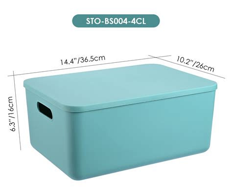 Functional Plastic Storage Bins With Lid Built In Handle L Pack