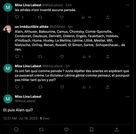 un irréductible athée on Twitter no coment