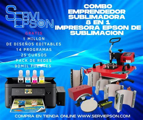 COMBO SUBLIMADORA 8 EN 1 PLANCHA 30 38 IMPRESORA Ventas De Equipos