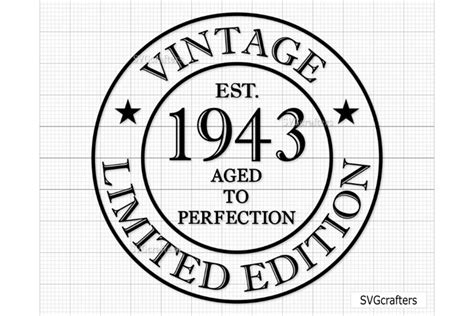 80th Birthday Svg Png Vintage 1943 Svg Aged To 1884198