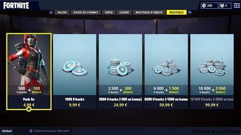 O Acheter Vos V Bucks Pour Fortnite Le Prix En Euro