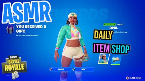 Asmr Fortnite New Opal Skin T Daily Item Shop 🎮🎧 Relaxing Whispering 😴💤 Youtube