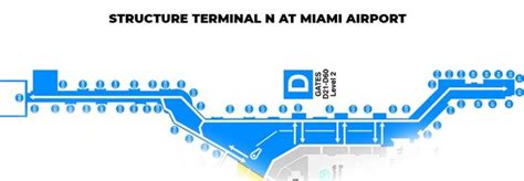 North Terminal Map Mia Terminal Miami International Airport Gate D