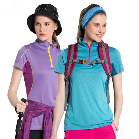 Summer Women Outdoor Sport Short Sleeve Quick Dry Breathable Climbing