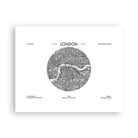 Obraz Plakat Anatomia Londynu X Cm Mapa Londyn Anglia Foto