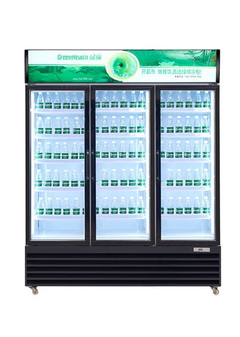 Green Health Commercial Sliding Doors Beverage Display Freezer For ...