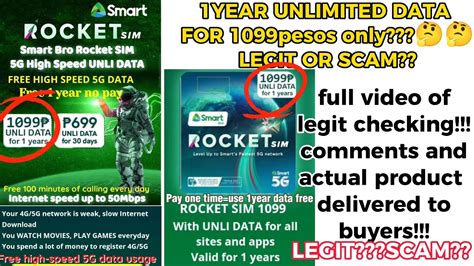 Smart Rocket Sim Year Unli Data For Pesos Only Legit Or Scam