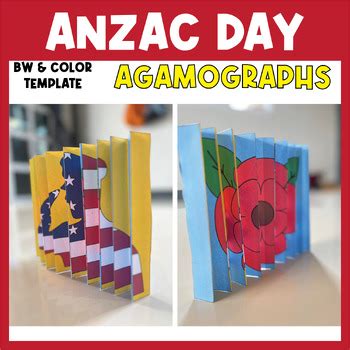 Anzac Day Craft Agamograph Activities Remembrance Day Coloring Pages