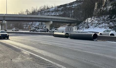 Traffic Headaches After Tractor Trailer Loses Part Of Its Load On I