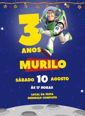 Invitación de cumpleaños de Toy Story Buzz Lightyear Un increíble