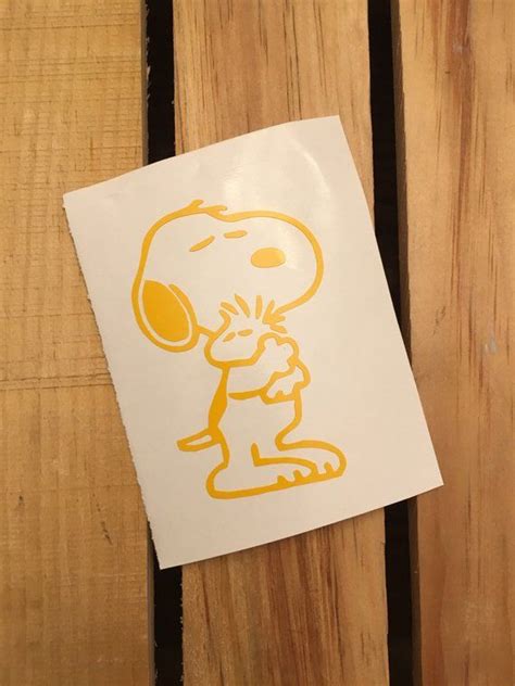 Snoopy Hugging Woodstock Vinyl Decal Sticker Snoopy Hug Hug Hug