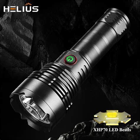 Xhp70 LED Tactical Torch Light Powerful 800m Long Range 5 Lighting