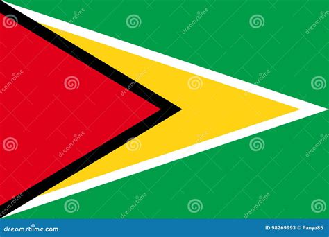 Flag Of Guyana Stock Vector Illustration Of Independence 98269993