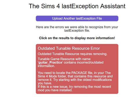 Outdated Tunable Resource Error The Sims 4 Technical Support Loverslab