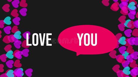 Love You With Different Color Hearts Animation For Lover Couples And