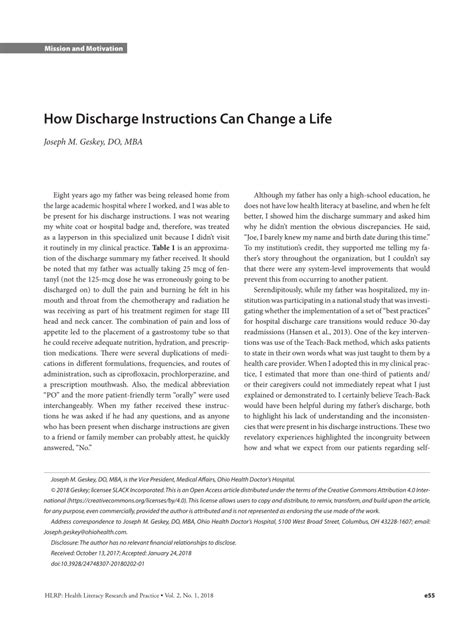 Pdf Disruptive Innovation And Health Literacy